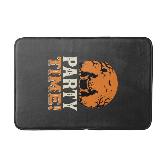 Halloween Party Time Witch Cauldron Design_1 Bath Mat (Front)
