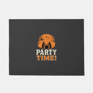 Halloween Party Time Witch Cauldron Design_1 Doormat