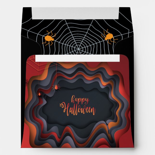 Halloween Party "Treat or Trick" Fun Cast Envelope (Back (Bottom))