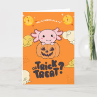 Halloween Party Trick Or Treat Axolotl Pumkin Holi