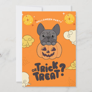 Halloween Party Trick Or Treat French Bulldog Holi Holiday Card
