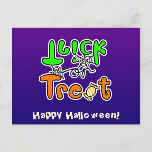Halloween Party Trick or Treat Postcard