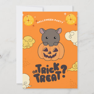 Halloween Party Trick Or Treat Tapier Pumkin Holid Holiday Card