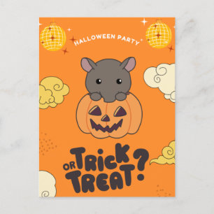 Halloween Party Trick Or Treat Tapier Pumkin Holid Holiday Postcard