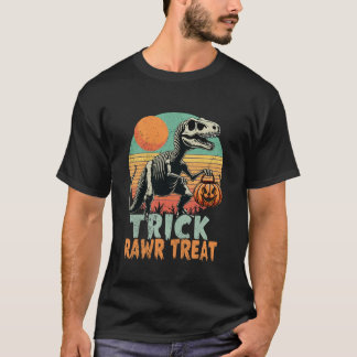 Halloween Party Trick Rawr Treat Scary Trex Dinosa T-Shirt