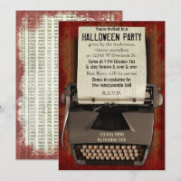 Halloween Party Typewriter Scary Horror Adult