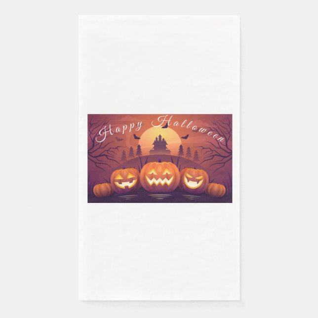 Halloween party viettes with pumpkin design napkin (Front)