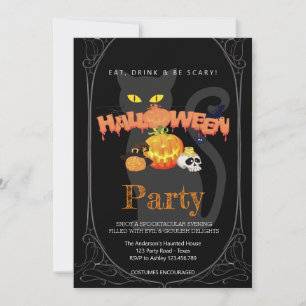 Halloween Party Vintage Gothic Invitation