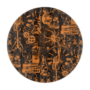 Halloween Party: Vintage Holiday Poster. Cutting Board