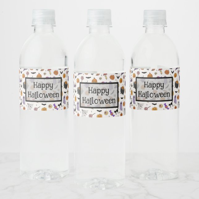 Halloween Party Water Bottle Label (Bottles)