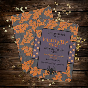 Halloween Party Whimsical Pattern  Invitation