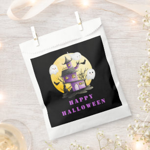 Halloween Party with Haunted House and Ghosts Favour Bag