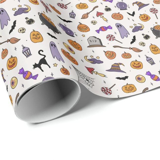 Halloween Party Wrapping Paper (Roll Corner)