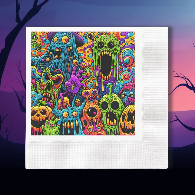 Halloween Party | Zombie and Monsters Napkin (Creator Uploaded)