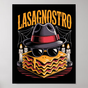 Halloween Pasta Meme Mafia Parody Funny Lasagne Ar Poster