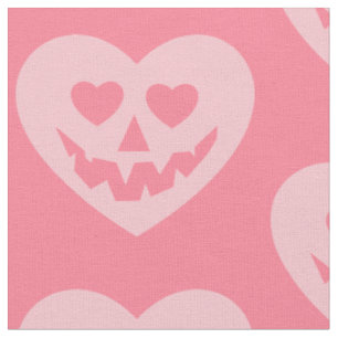 halloween pastel goth valentine creepy heart pink fabric