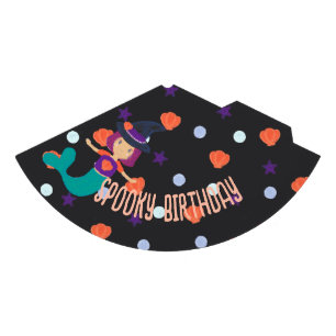 Halloween Pastel Mermaid Witch Spooky Birthday Party Hat