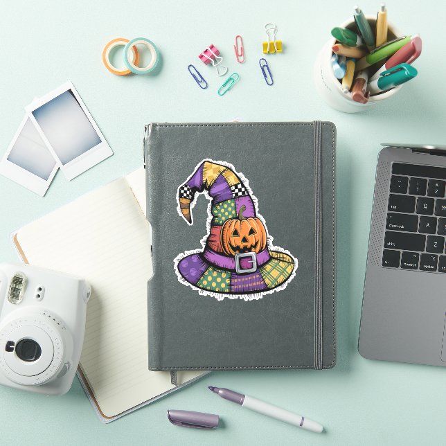 Halloween Patchwork Witch Hat Spooky (iPad Cover)
