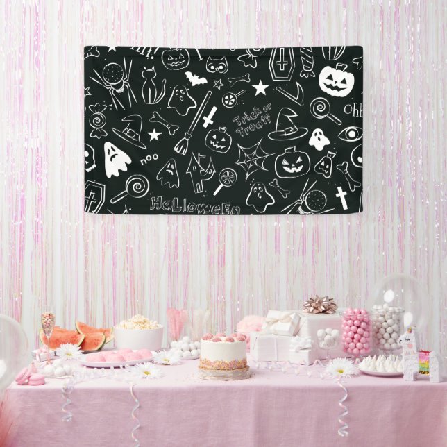 Halloween Pattern 1 Banner (Party)