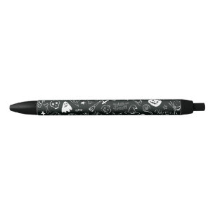 Halloween Pattern 1 Black Ink Pen