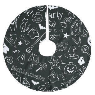 Halloween Pattern 1 Brushed Polyester Tree Skirt