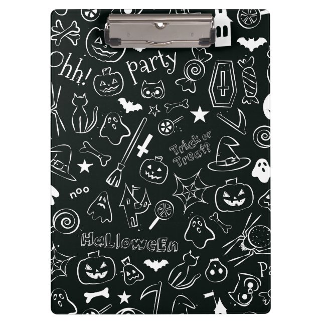 Halloween Pattern 1 Clipboard (Front)