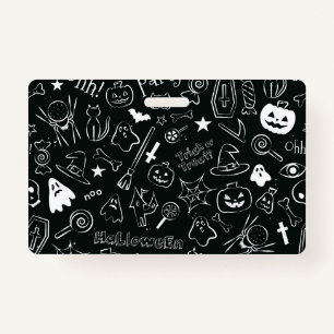 Halloween Pattern 1 ID Badge