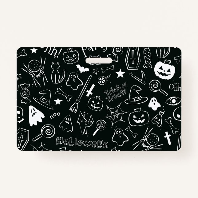 Halloween Pattern 1 ID Badge (Front)