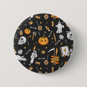 Halloween Pattern 2 6 Cm Round Badge