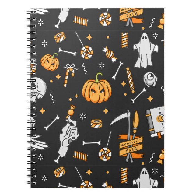 Halloween Pattern 2 Notebook (Front)