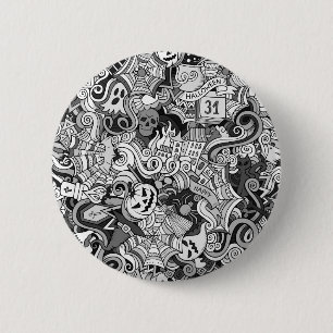Halloween pattern 6 cm round badge
