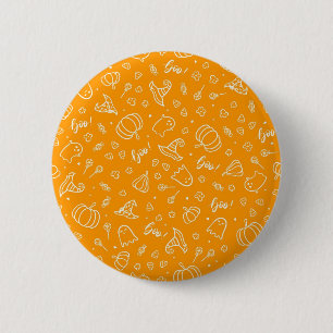 Halloween pattern 6 cm round badge