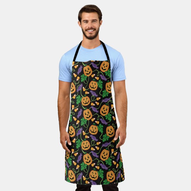 HALLOWEEN PATTERN APRON (Worn)