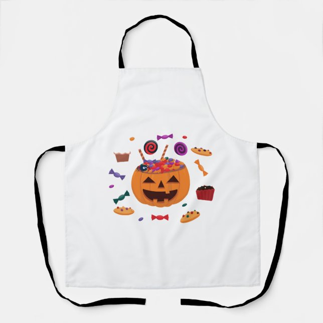 Halloween pattern apron (Front)