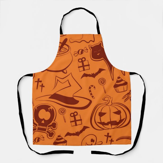 Halloween pattern apron (Front)