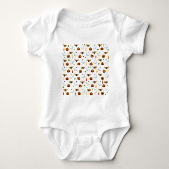 Halloween pattern baby bodysuit