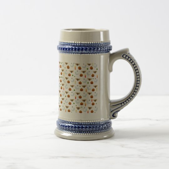 Halloween pattern beer stein