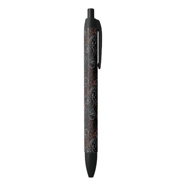 Halloween Pattern Black Ink Pen (Bottom (Vertical))