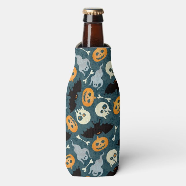Halloween pattern bottle cooler (Bottle Front)