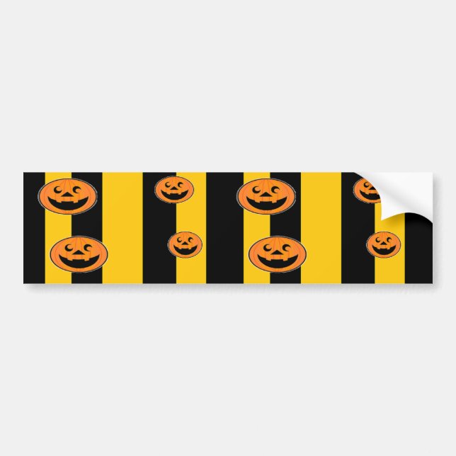 halloween pattern bumper sticker (Front)