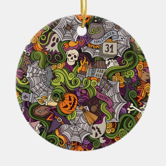 Halloween pattern ceramic ornament