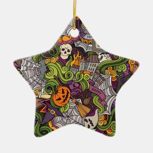 Halloween pattern ceramic ornament