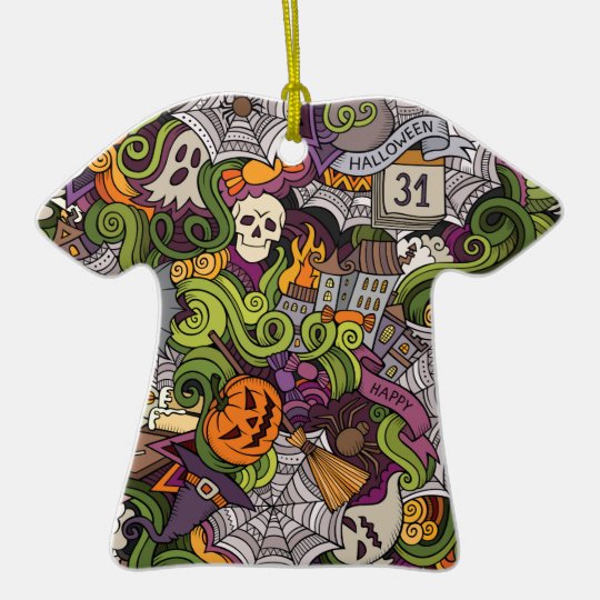 Halloween pattern ceramic ornament