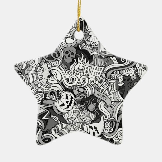 Halloween pattern ceramic ornament