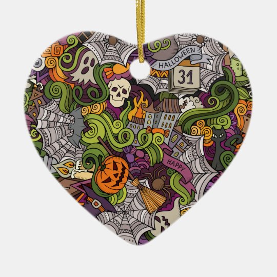 Halloween pattern ceramic ornament