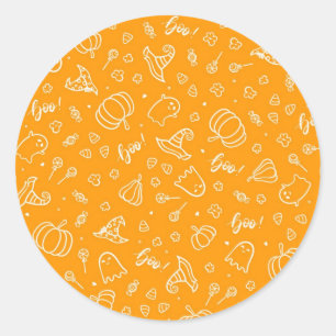 Halloween pattern classic round sticker