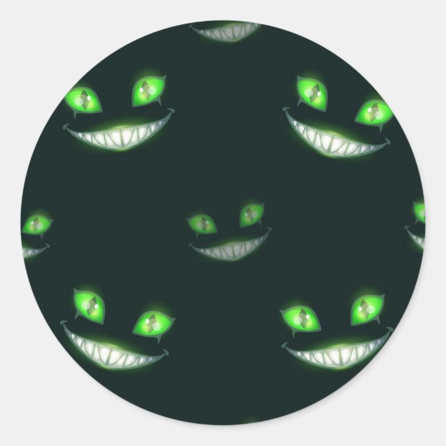 Halloween pattern classic round sticker (Front)
