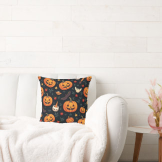 Halloween Pattern Cushion - Spooky & Fun Decor