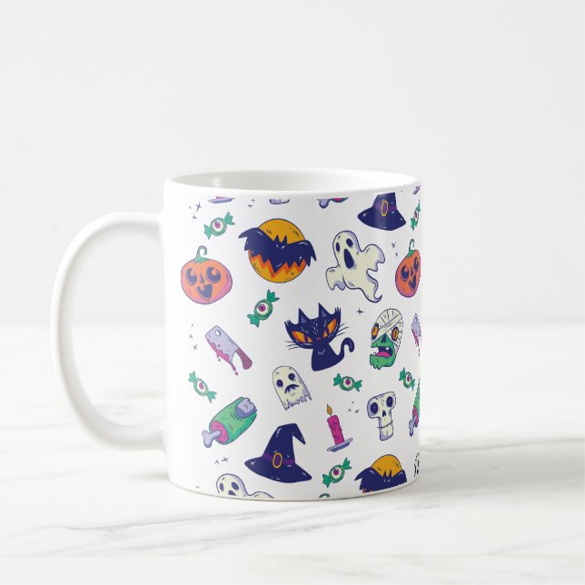 Halloween pattern decoration coffee mug (Left)