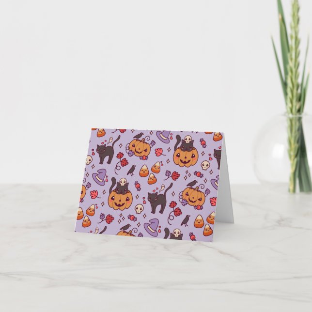 Halloween pattern decoration coffee mug card (Front)